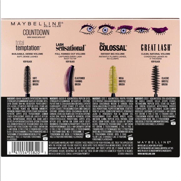 Maybelline Mascara Beauty Gift Quad Set Black NWT - Picture 2 of 2